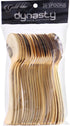 Dynasty Collection, Gold Plastic Spoons- Count Of 20 - Stunning Design, Perfect for Weddings, Birthdays, Themed Events, Special Occasions, & More...