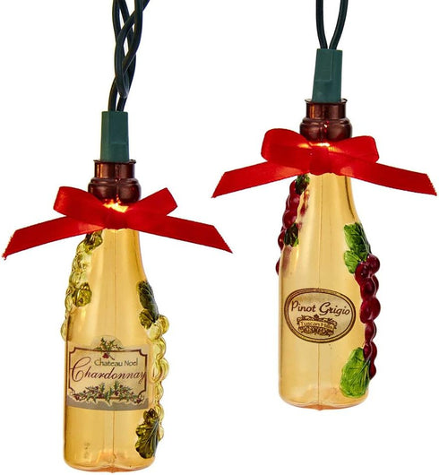Kurt Adler UL 10-Light Wine Bottle with Decal Light Set...