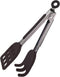 Mini Easy-Grip Waffle Tongs Holder, Non-Slip Handle,Black...
