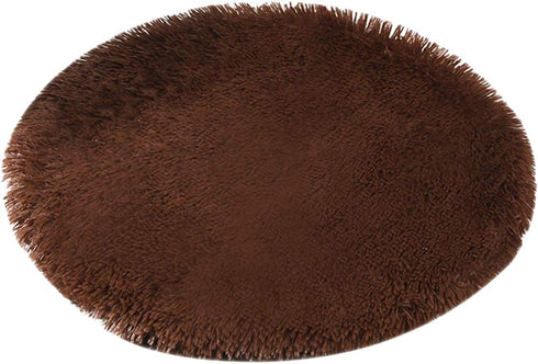 16 Inch Plush Dog Bed Mat Warm Fluffy Round Puppy Crate Pad with Anti-Slip Waterproof Bottom Soft Comfy Pet Kennel Mat for Small and Medium Dogs S...