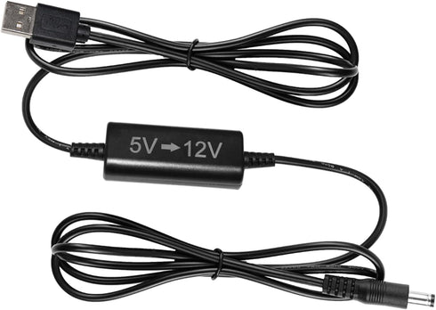 5V to 12V Step Up DC Converter,5V USB to 12V DC Step Up Cable - 5FT 1.2A Boost Voltage Transformer Power DC 5.5 * 2.1MM Converter,Compatible with ...