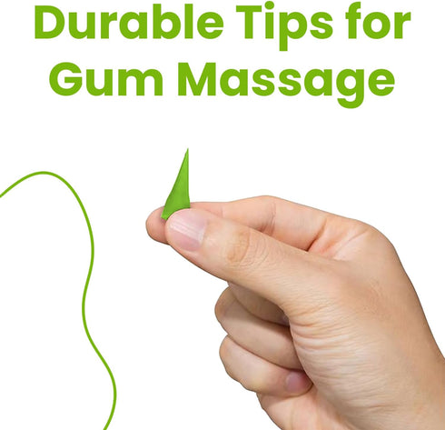Durable Rubber Toothpick Dental Gum Massager & Stimulator - Premium Quality Gum Rubber Tip Refill for Proper Oral Care - Promotes Healthy Gums & S...