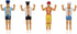 NPW Novelty Drink Glass Markers - Men in Uniform, Set of 4...