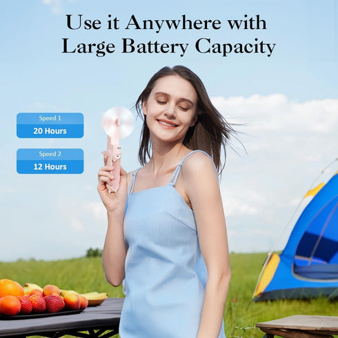 LifePlus Air Cooler 3 IN 1 Handheld Fan Personal Fan Small Pocket Fan Portable Desk Fan Speed Adjustable Flashlight...