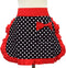 Black Sexy Polka Dot Ruffle Side Cotton Kitchen Cooking Waist Waitress Server Half Aprons with Pocket Women Girl...