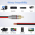 9.9FT RCA to Speaker Bare Wire Cable, Heavy 14 Gauge Speaker Bare Wire Cables to RCA Plug Adapter Repair Speaker Cord for Speakers Amplifier TV Su...