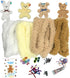 Moru Fur Pipe Cleaner Craft Kit #1, Soft, thick, long Teddy fur-wrapped stem wire for DIY art & craft. with decorative accessories (Eyes/Nose/Ribb...