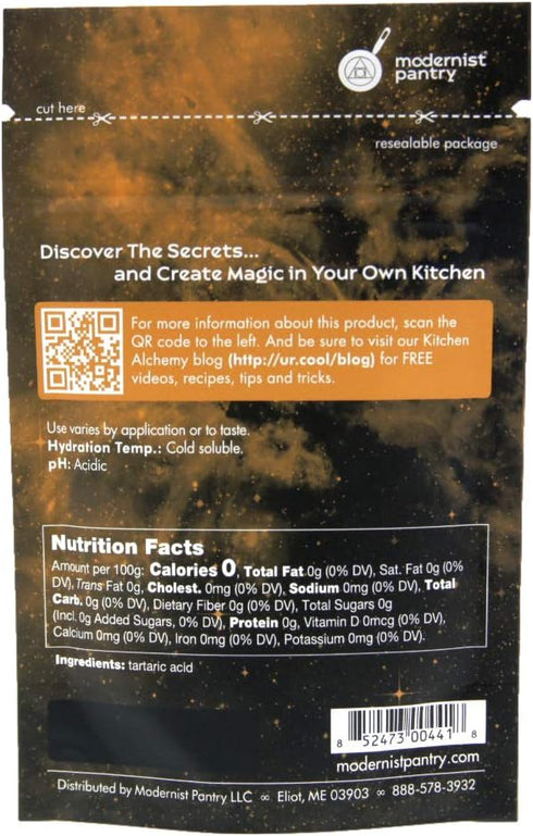 Pure Tartaric Acid ? Non-GMO Gluten-Free Vegan OU Kosher Certified - 50g/2oz...