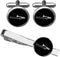 Music Cufflinks Trombone Musical Instrument Cufflinks & Tie Clips Set Musician Artist Jewelry Wedding Gift...