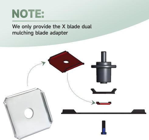 X-Blade Dual Mulching Blade Adapters Replacement Compatible with Standard Commercial Mower, Fits XB2 and XB3(Not Included X-Blades), 2 1/2? Wide, ...