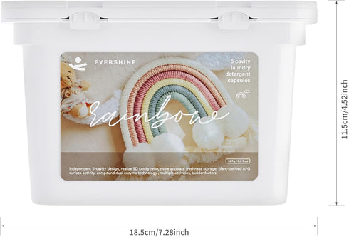 Evershine Laundry Detergent Pods - Plant-Based, Hypoallergenic Laundry Pods - Ultra Concentrated, Stain Fighting - Fresh Scent (23 count 5D Laundr...