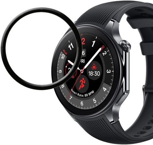 Compatible with OnePlus Watch 2 Soft Screen Protector, Full Coverage 3D Curved Edge Frame Case Friendly Anti Scratch HD Clear Film for OnePlus Wat...