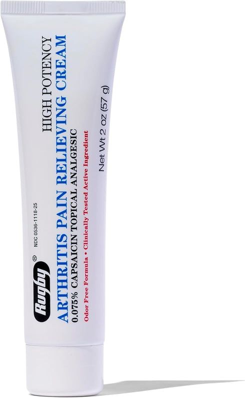 Rugby High Potency Capsaicin 0.075% Cream - Pain Relief Cream for Arthritis - 2 Oz (57g)...
