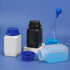 16.9oz Plastic Lab Chemical Reagent Bottles, Square Sample Storage Container, Plastic Chemical Container Bottle with Anti-theft Cap, Wide Mouth Sa...