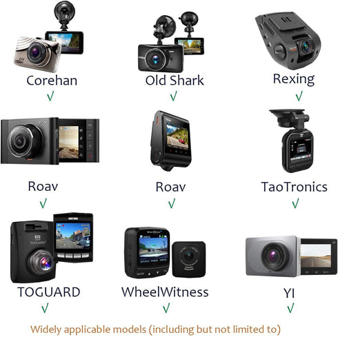 Dash Cam Mirror Mount, with 16 Different Joints, Compatible with APEMAN, UGSHDI, Old Shark, Vantrue, Rexing V1P, YI 2.7", Z-Edge, Peztio, Falcon F...