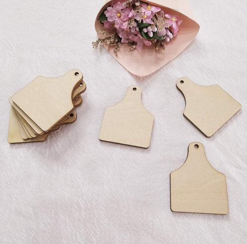 30PCS Cow Tag Natural Wood Earrings Blanks,Wood Jewelry Accessories, DIY Unfinished Wood Shapes (3.0")...
