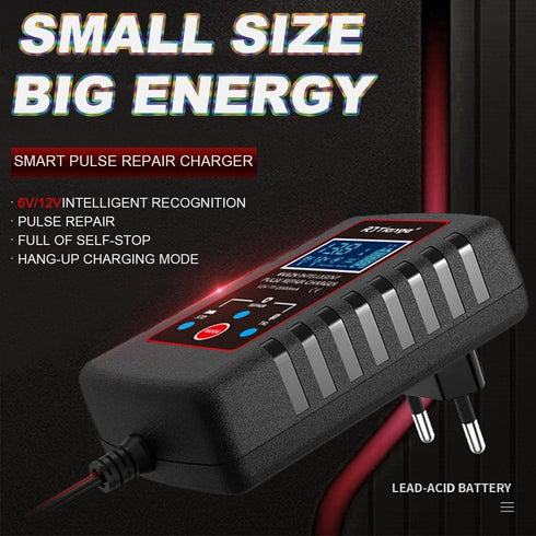 B-Qtech Upgraded 2Amp Car Battery Trickle Charger 6V/12V Smart Fully Automatic 3 Mode Battery Charger Maintainer, Battery Desulfator for Lawn Mowe...