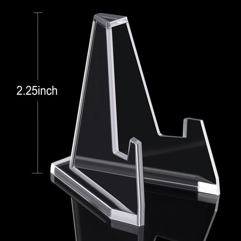 Boao 12 Packs Card Display Stand 2.24" Acrylic Easel Stands Mini Coin Picture Display Easel Holder Baseball Sports Card Trading Graded Holder for ...