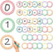 54 Pcs Numbers Magnetic Accents Pastal Theme Round Whiteboard Magnets for Classroom Blank Magnetic Numbers for Classroom Whiteboard Dry Erasable M...