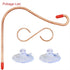 Window Mount Hook Copper for Hummingbird Feeder Hanger with Suction Cups & Copper S Hook 1Pcs...