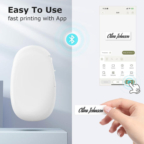 SUPVAN Label Makers E10 Mini Bluetooth Label Printer Wireless Labeler Label Maker Machine Multiple Templates Available Labelmaker for Office Organ...