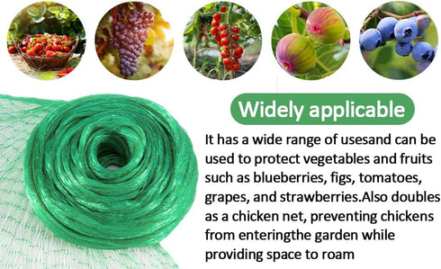 2PCS Bird Netting for Garden 13x20Ft,Protect Vegetable Plants and Fruit Trees,Plastic Trellis Netting for Birds, Deer and Squirrels,Garden Netting...