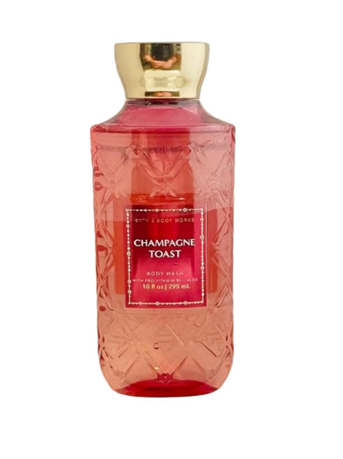 Bath and Body Works Champagne Toast Shower Gel 10 Ounce Full Size Body Wash Decorative Diamond Plate Bottle...