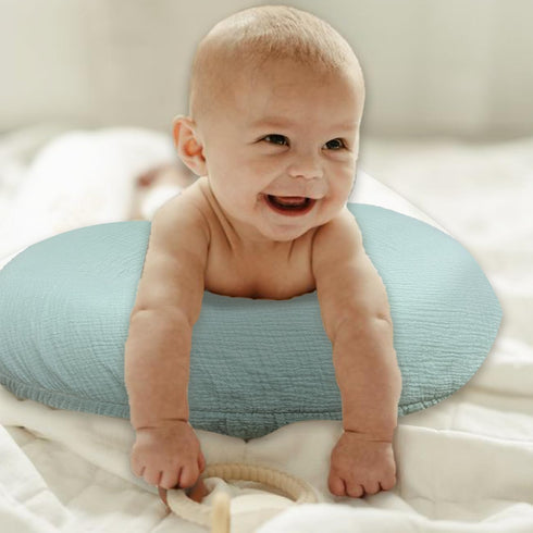 Nursing Pillow Cover,Muslin Cotton,Removable Cover For Breastfeeding pillows,2-Pack Pillow Covers,Ultra-soft Baby Nursing Pillow, Fits Newborn Fee...