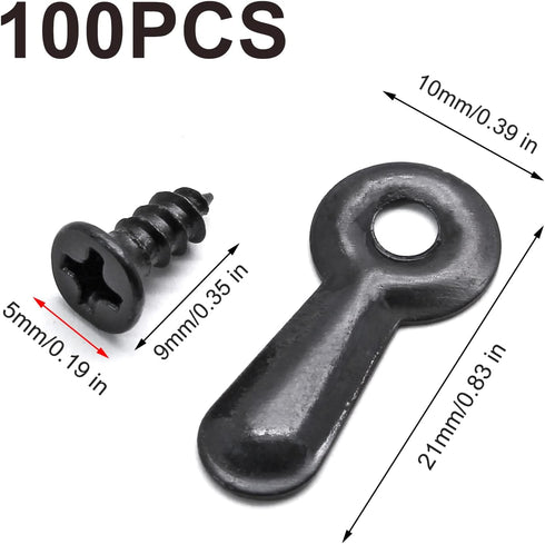 100 Pieces Picture Frame Turn Button Fasteners Set with 100 Pieces Screws, Picture Frame Backing Clips Hardware for Hanging Pictures, Craft, Photo...