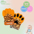 ® Teething Mitten | Orange Tiger Teething Paw...