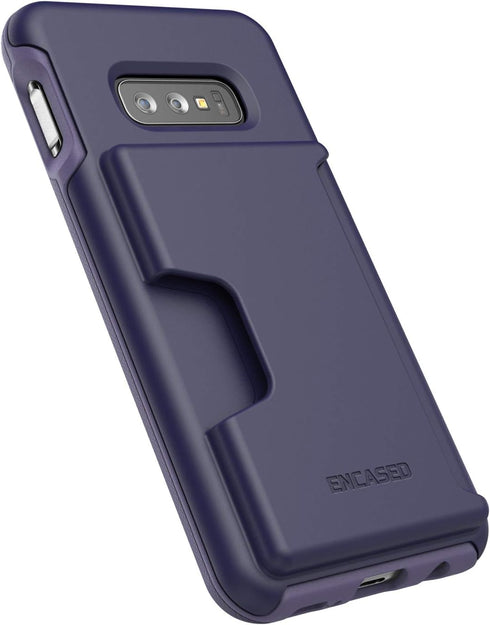 ENCASED Galaxy S10e Wallet Case - Protective Cover with Card Holder (Purple)...