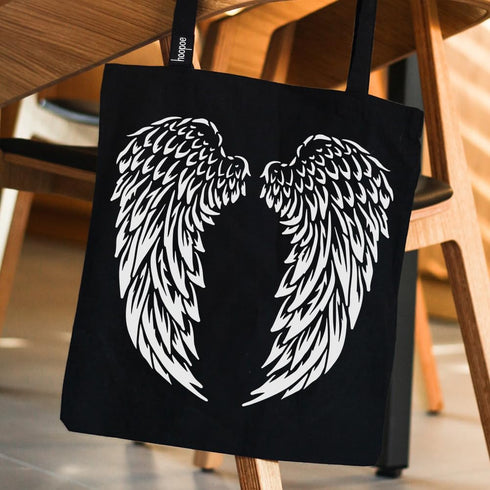 FINGERINSPIRE Angel Wings Painting Stencil 11.8x11.8 inch Reusable Angel Wings Pattern Drawing Template DIY Angel Wings Decoration Stencil for Pai...