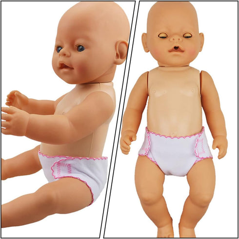 Toyvian 6pcs Doll Diapers baby doll diaper bag baby doll accessories doll underwear Reusable DIY Diaper...