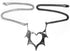COLORFUL BLING 2pcs Gothic Matching Love Heart Pendant Necklaces Set Dragon Bat Wing Choker Friendship Lovers Couples for Women Men Cool BFF Jewel...