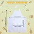 SATINIOR Sublimation Bib Blank Kitchen Aprons with Pockets Unisex White Cooking Kitchen Apron for Restaurant Home...