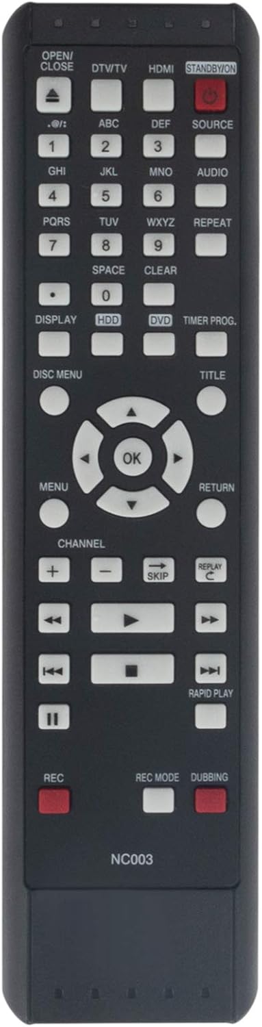 AIDITIYMI NC003 Replacement Original NC003UH New IR Remote for Magnavox HDD DVD Recorder MDR557H MDR533H MDR535H MDR537H MDR515H MDR515H/F7 RMDR53...