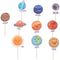 iMagitek 30 Pcs Solar System Outer Space Universe Cupcake Toppers Picks for Kids Solar System Birthday Party, Space Themed Party...