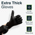 Disposable Black Nitrile Gloves Medium 50 Count - Extra Thick 4.5 Mil - Powder and Latex Free Rubber Gloves - Surgical Medical Exam Gloves - Food ...