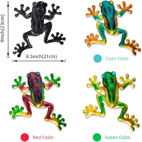 dreamskip Frog Decor, Outdoor Wall Art, Frog Gifts, Metal Frog Wall Decor for Fence, Garden, Patio, Yard, Outside (3 Pieces)...