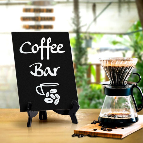Signs ByLITA Coffee Bar, Table Sign, 6" x 8" (Black) 1 Pack...