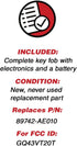 KeylessOption Keyless Entry Remote Fob Uncut Blank Car Key for GQ43VT20T...