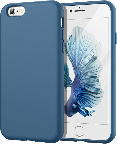 JETech Silicone Case for iPhone 6s/6 4.7 Inch, Silky-Soft Touch Full-Body Protective Case, Shockproof Cover with Microfiber Lining (Blue Cobalt)...