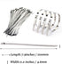 Stainless Steel Cable Ties, Tiberham 100 Pcs 7.9 Inches Heavy Duty Self-Locking Cable Zip Ties, Multi-Purpose Metal Exhaust Wrap Locking Ties for ...