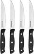 Farberware Triple-Riveted 4-Piece Steak Knife Set, High-Carbon Stainless Steel, Razor-Sharp Knives, Kitchen Knives, Set of 4, Black...
