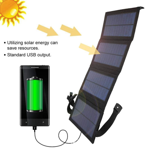 Solar Charger 5V Portable Power Bank with USB Input Folding Solar Panel Phone Charger Compatible with Smart Phones,Tablets and More......