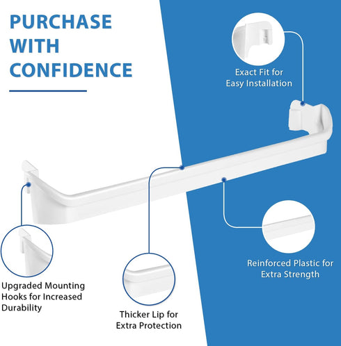 UPGRADED Lifetime Appliance 240534901 Door Shelf Rack Bar Compatible with Frigidaire Kenmore Refrigerator Replacement Shelves Door Bin Frigidaire Replacement Parts | Refrigerator Parts & Accessories