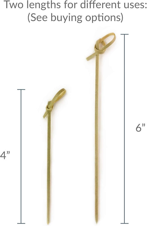 JapanBargain 1596 Fruit Appetizer Kabob BBQ Twisted End Knotted Bamboo Skewers, 50pcs, Natural...