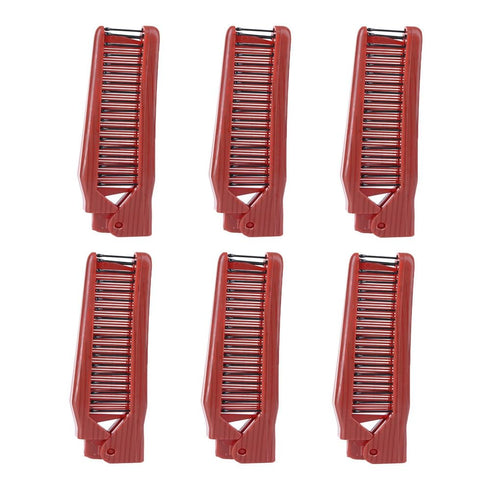 6Pcs Folding Combs Antistatic Soft Silicone Hairdressing Hairbrush Women Hair Styling Salon Brush Hair Care Portable Comb For Travel...