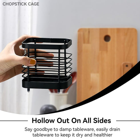 Stainless Steel Utensil Drying Rack, Silverware Drying Basket Basket Draining Basket Kitchen Dish Drainer Dish Drying Rack(S-Black)...