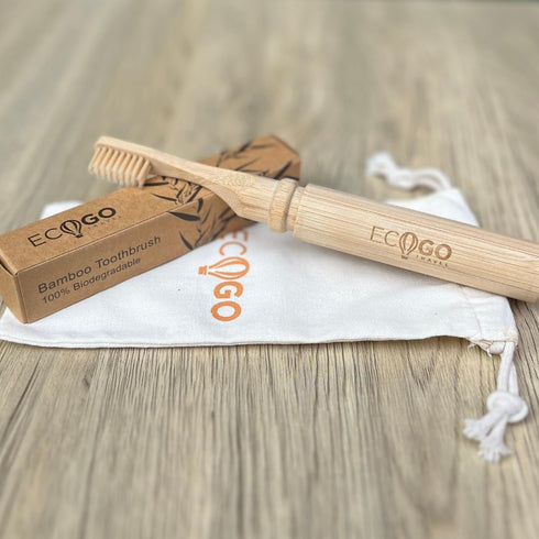 Foldable Bamboo Toothbrush with BPA-Free Soft Bristles | Eco-Friendly, Travel-Sized, Reusable Compact Case, Biodegradable Recycled Packaging...